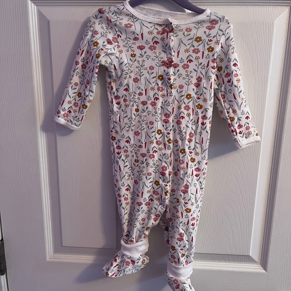 Carters Floral Onesie outfit with removable booties